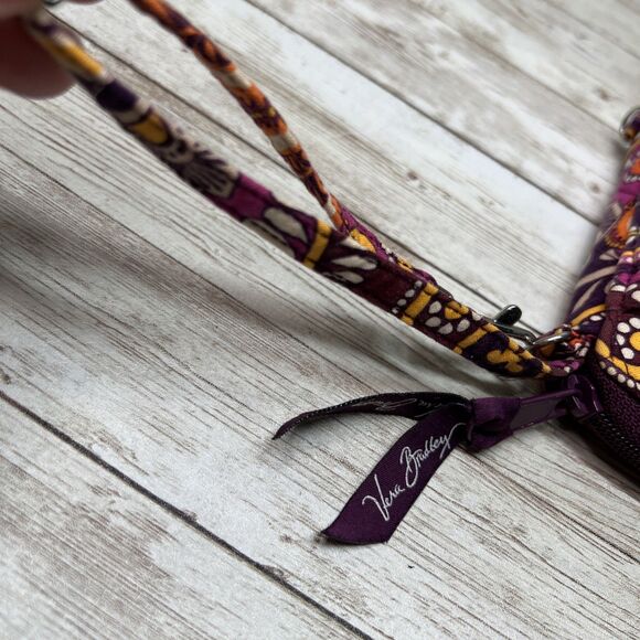 Vera Bradley Carry it All Wristlet RETIRED Safari Sunset Wallet 6" x 3.5" Purple - Picture 5 of 10